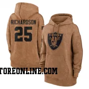 Brown Women's Decamerion Richardson Las Vegas Raiders 2023 Salute To Service Pullover Hoodie